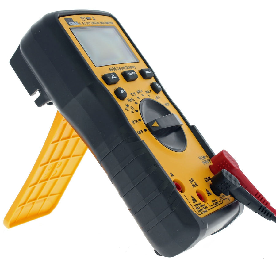 IDEAL INDUSTRIES IDL61-337 - 600V Auto Range Multimeter 600V AC/DC CAT III Rating