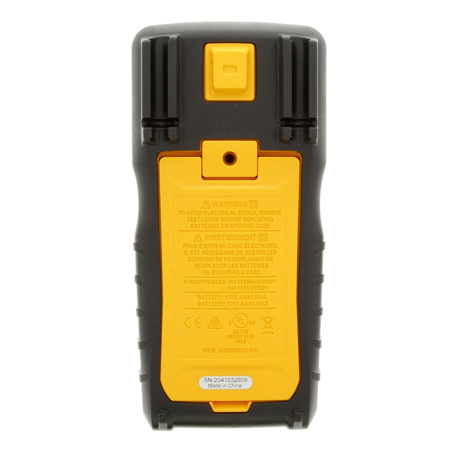 IDEAL INDUSTRIES IDL61-347 - 1000V AC/DC Multimeter. CAT IV 600V & CAT III 1000V Rating