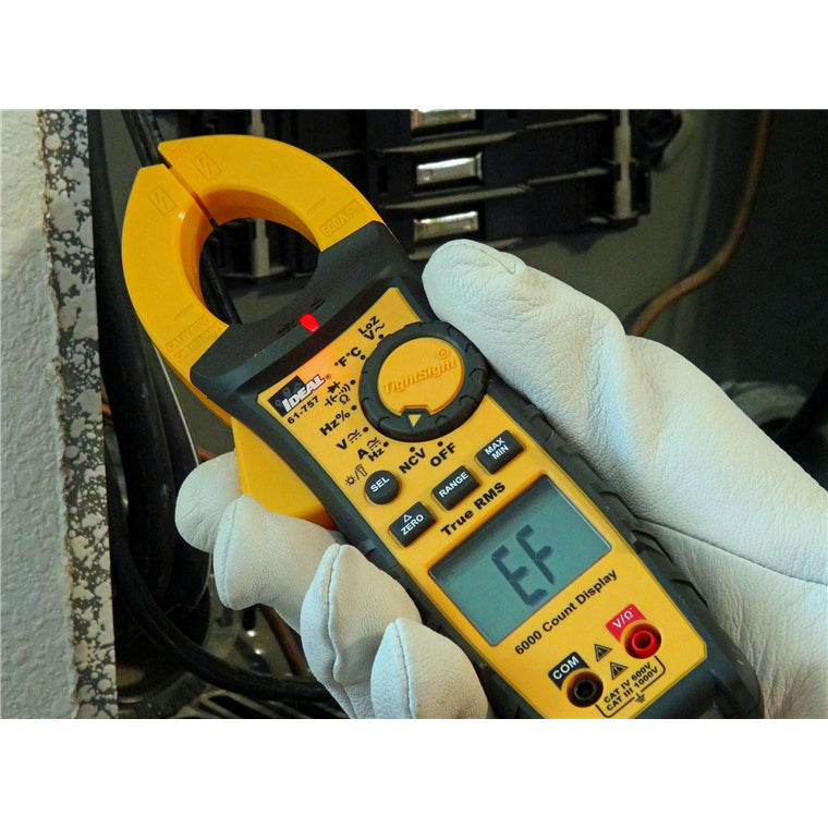 IDEAL INDUSTRIES IDL61-757 - 600A AC/DC TRMS TightSight Clamp Meter CAT IV 600V & CAT III 1000V Rating