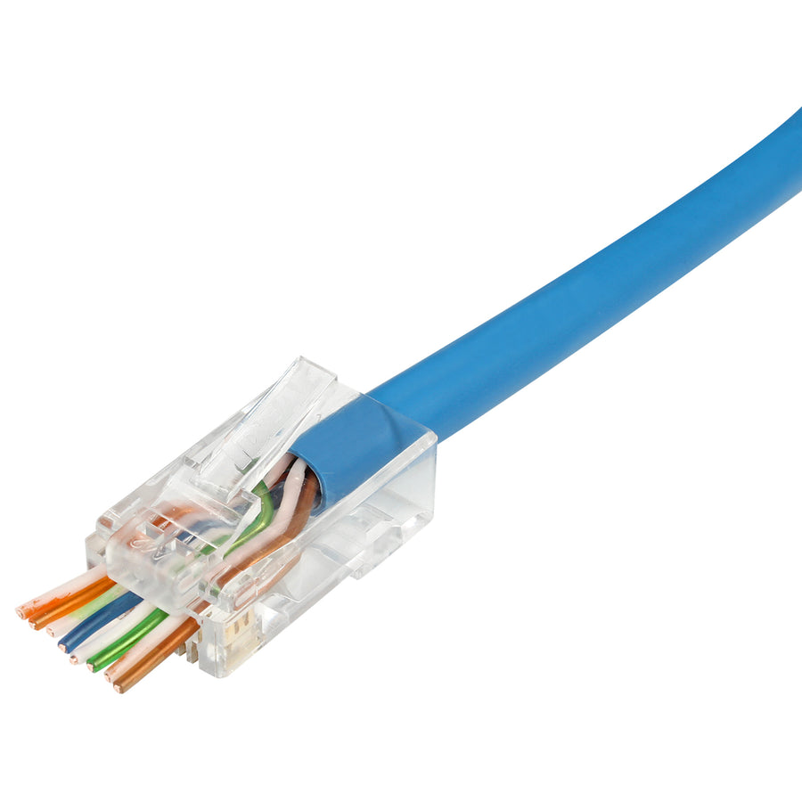 IDEAL INDUSTRIES IDL85-376 - CAT6 UTP RJ45 Push Through Plug Pack of 50 Compatible w/ 30-495