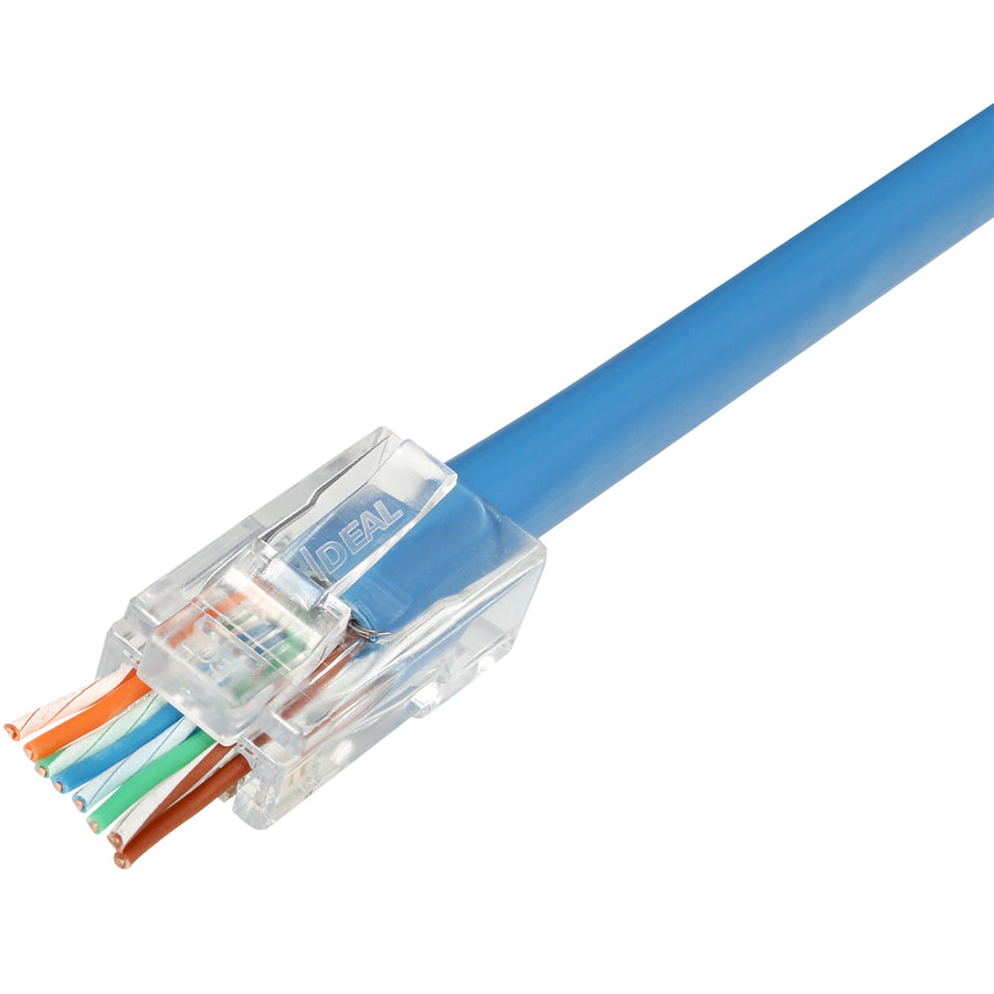 IDEAL INDUSTRIES IDL85-385 - CAT6A/6 UTP RJ45 Push Through Plug (Staggered) Pack of 50 Compatible w/ 30-495