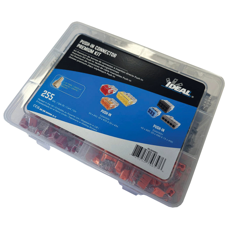 IDEAL INDUSTRIES IDL30-5020EU - In-Sure Push-In Connector Premium 32A & 24A Kit 225pc Box