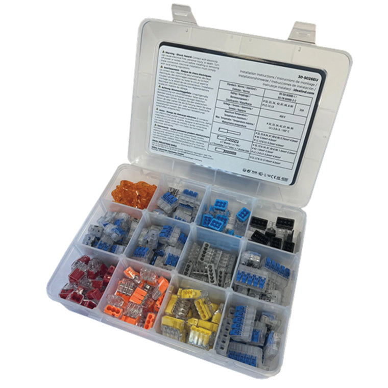 IDEAL INDUSTRIES IDL30-5025EU - Push-In & Lever Wire Connector Kit 80pc Box