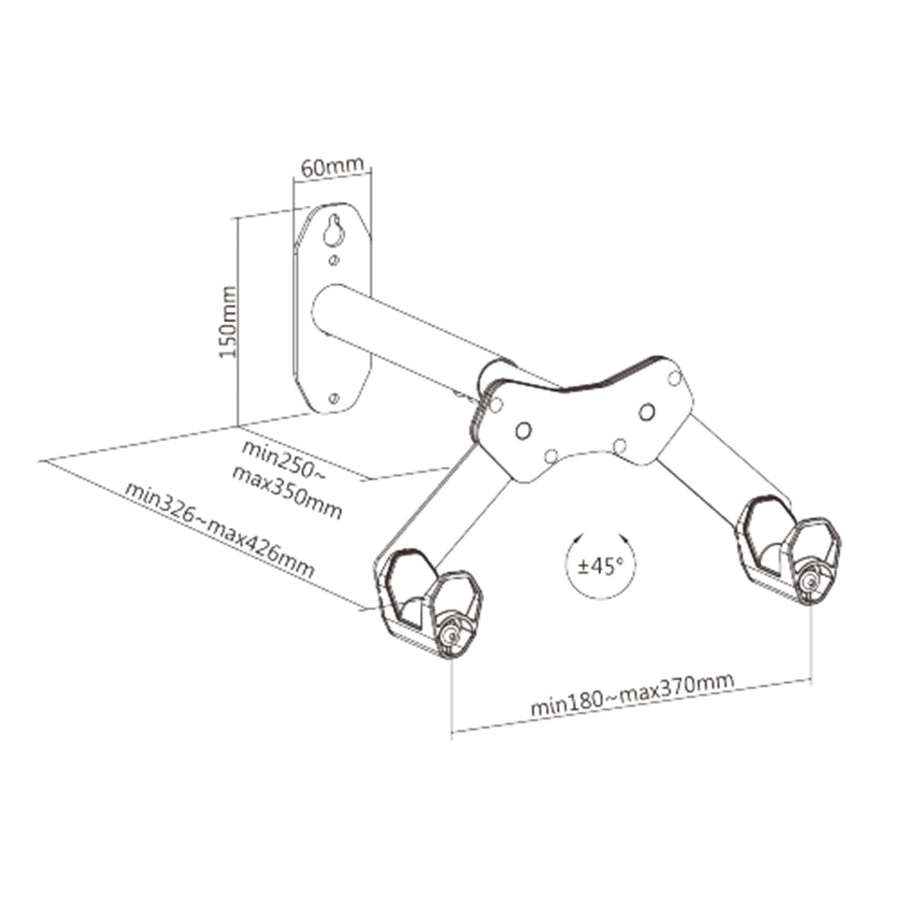 KONIC Bike & Electric Scooter Wall Rack, Wall Hooks Wall Holder Hold Up To 25KG