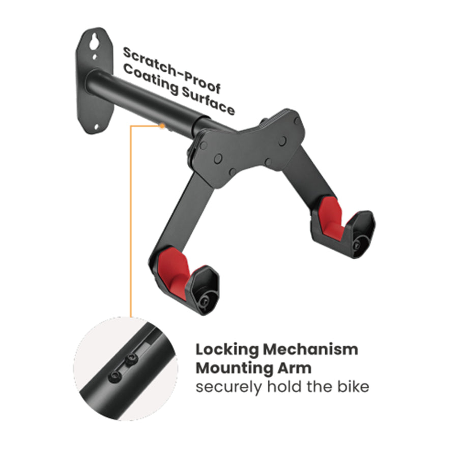 KONIC Bike & Electric Scooter Wall Rack, Wall Hooks Wall Holder Hold Up To 25KG