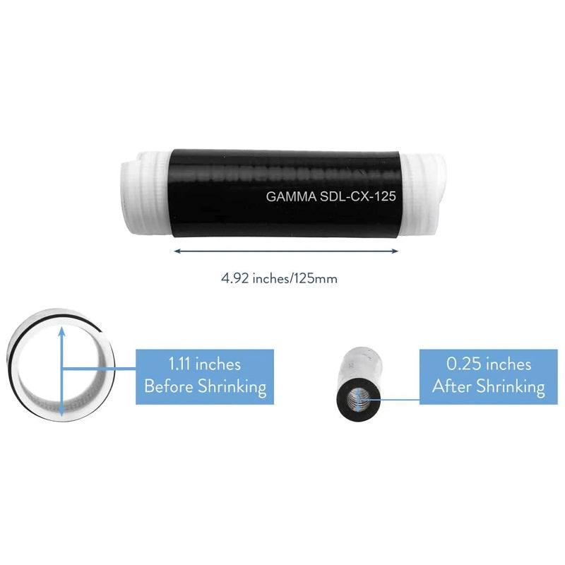 SDL-CX-125 - Gamma Electronics SDL-CX-125 Silicone Cold Shrink 4.3-10 Connectors to 1/4 inch Coax Cable or Larger