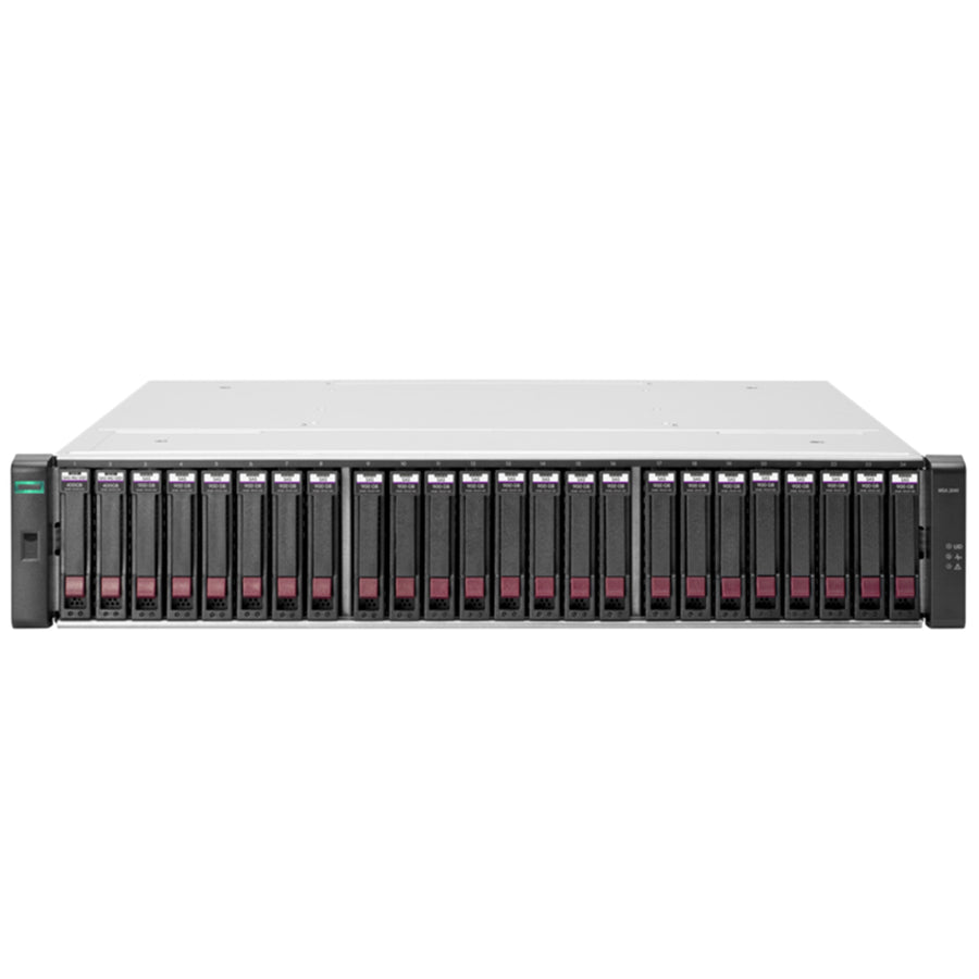 HPE MSA 2040 Storage Array (OFF LEASE) Dual 8Gb FC Controller 10x 450GB 15K SAS HDD, 2x 400GB SAS SSD, Dual Redundant Power Supplies, Rail Kit Not Included