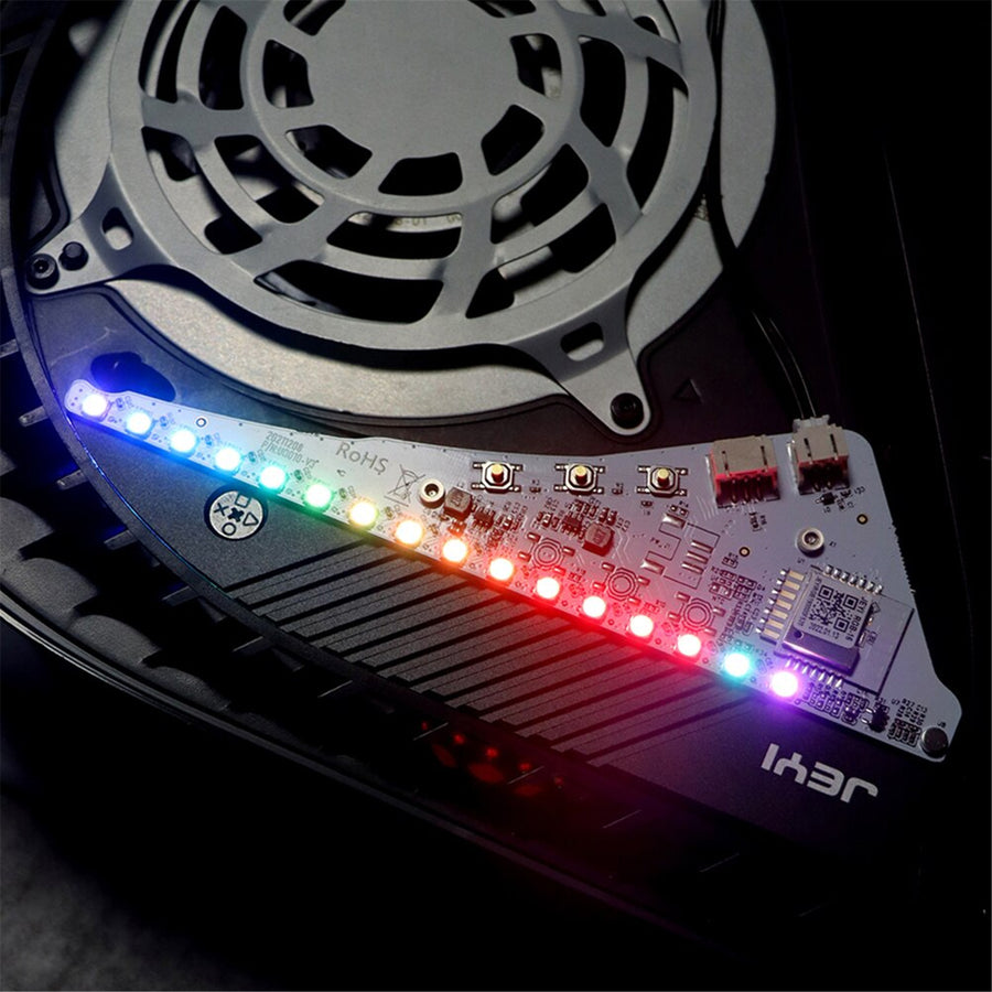 JEYI RGB PS5 SSD Heatsink  NVME M.2 2280 App Remote Control, Aluminum Heatsink Works With Playstation PS5, SSD Hard Disk Cooler Thermal Conductivity Silicon Wafer Cooling