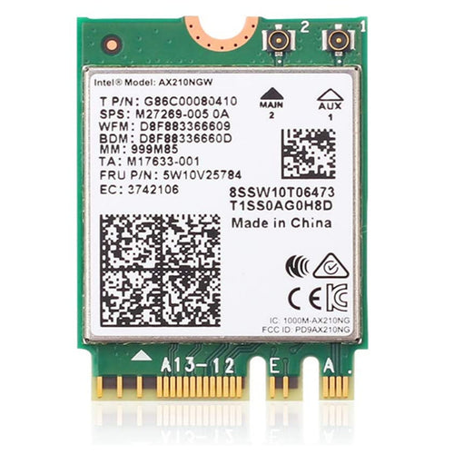 Intel  AX210 WiFi 6E + Bluetooth 5.2 Internal M.2 Wireless Adapter