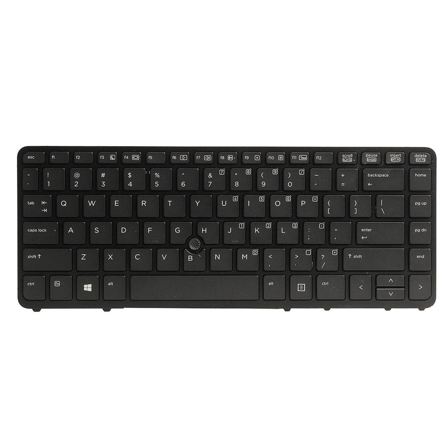 US Backlit Keyboard with Pointer (with Black Frame) for HP EliteBook 840 G1 840 G2 850 G1 - PN: 736654-001 731179-001 NSK-CP2BV 9Z.N9JBV.201 6037B0085601