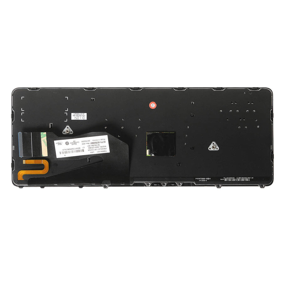 US Backlit Keyboard with Pointer (with Black Frame) for HP EliteBook 840 G1 840 G2 850 G1 - PN: 736654-001 731179-001 NSK-CP2BV 9Z.N9JBV.201 6037B0085601