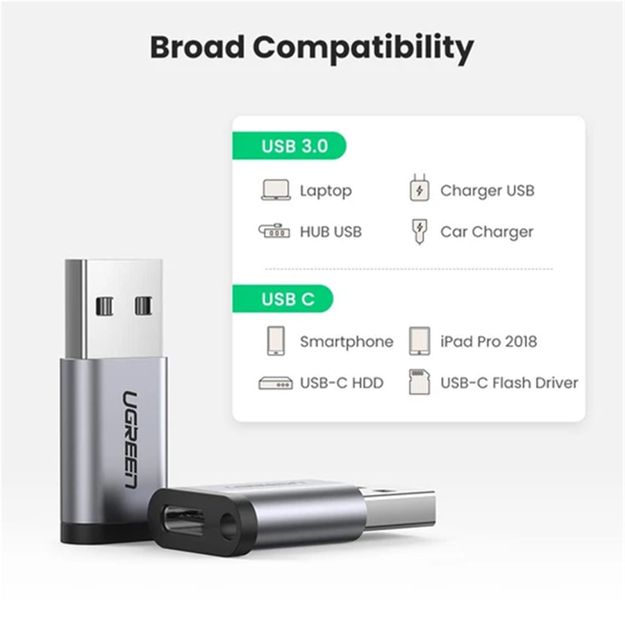 UG-50533 - UGREEN USB-A 3.0 to USB-C Adapter Gray