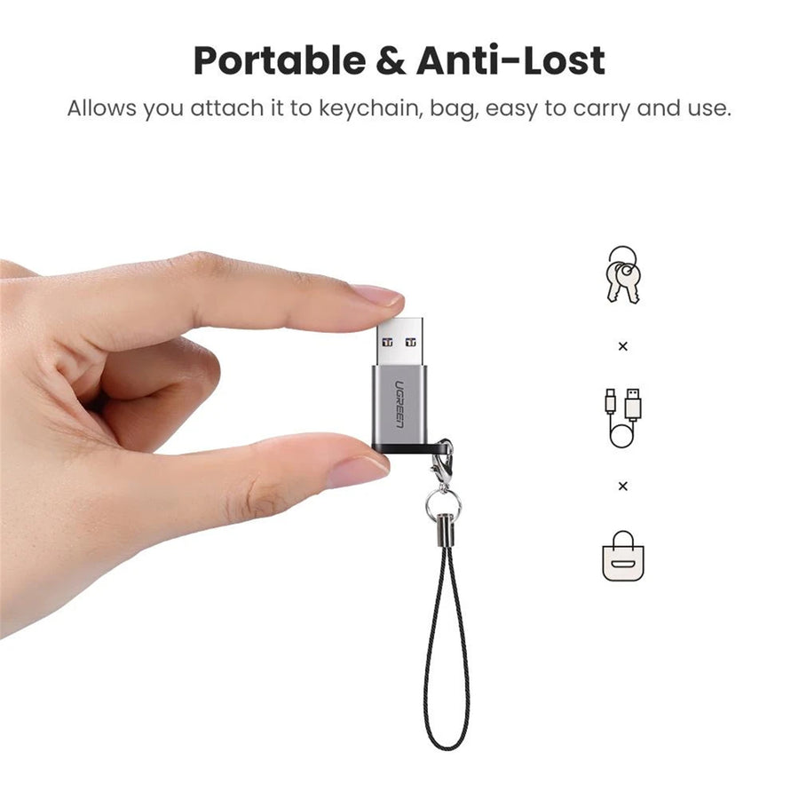 UG-50533 - UGREEN USB-A 3.0 to USB-C Adapter Gray