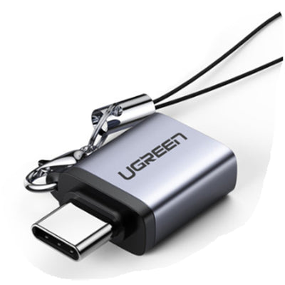 UGREEN Type C to USB 3.0 A Adapter Cable with Lanyard Space Gray