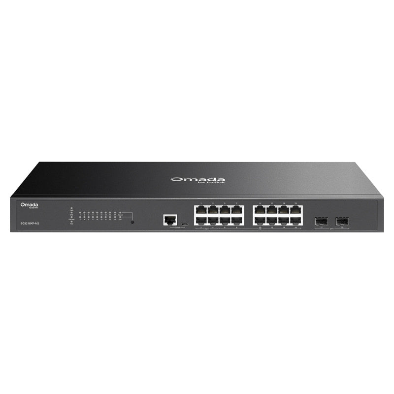 Omada SG3218XP-M2 - SG3218XP-M2 Access Pro 16-Port 2.5G and 2-Port 10GE SFP+ Switch with 4-Port PoE++ & 12-Port PoE+