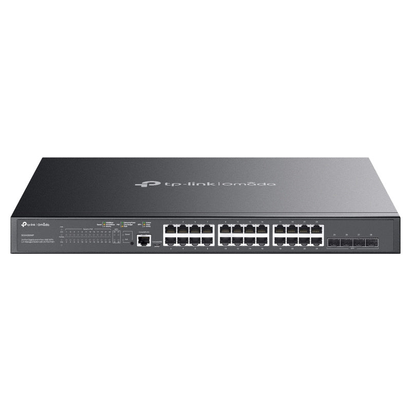 Omada SG3428XMP - SG3428XMP 24-Port Gigabit and 4-Port 10GE SFP+ L2+ Managed Switch with 24-Port PoE+