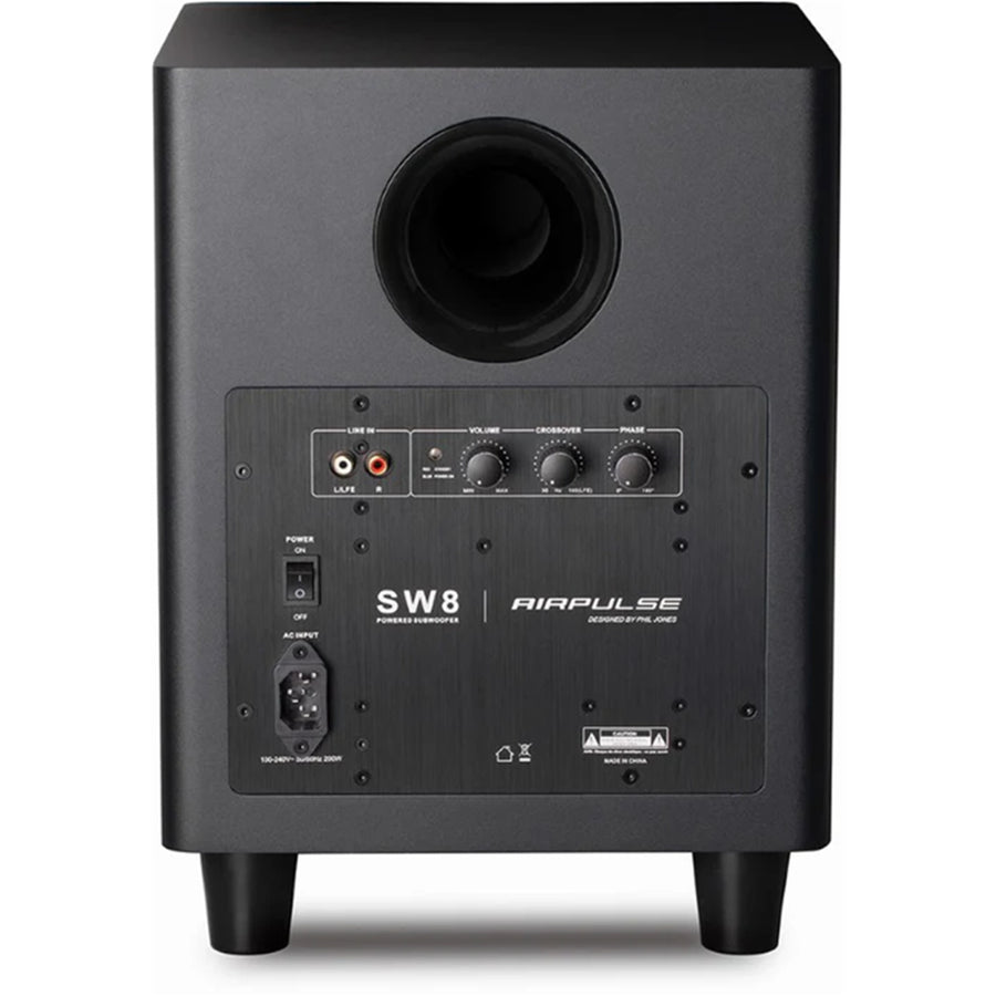 Airpulse by Edifier SW8 Premium 8" 170W Powered Subwoofer - Black