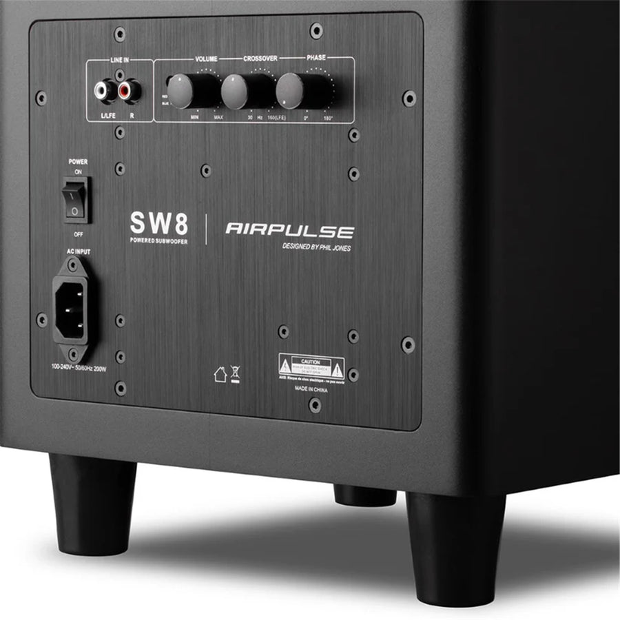 Airpulse by Edifier SW8 Premium 8" 170W Powered Subwoofer - Black
