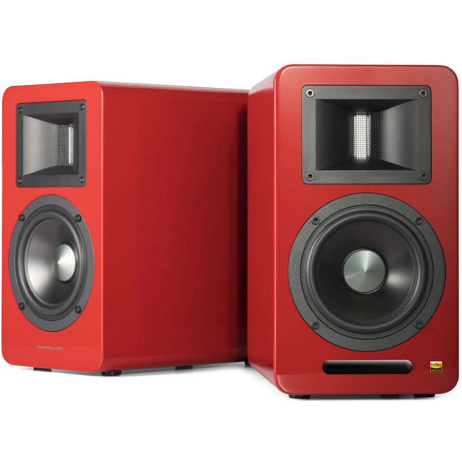 Airpulse by Edifier A100 Premium HiFi 100W Active Powered Bookshelf Speaker System - Gloss Red