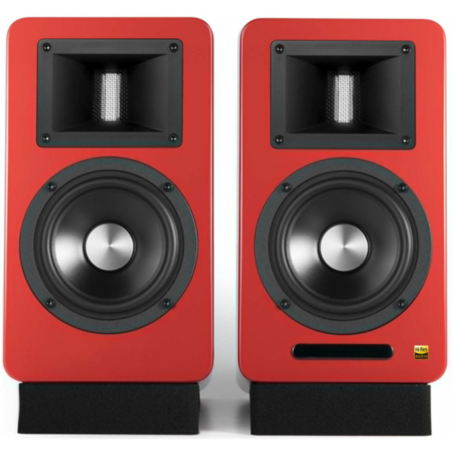Airpulse by Edifier A100 Premium HiFi 100W Active Powered Bookshelf Speaker System - Gloss Red