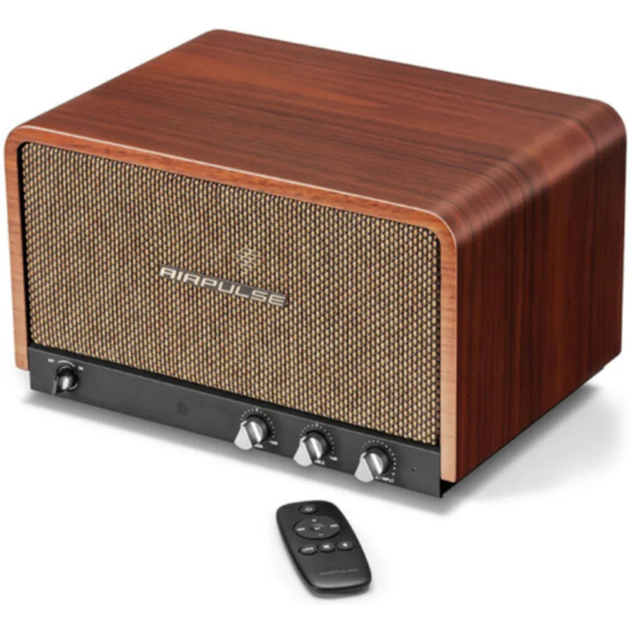 Airpulse by Edifier P100X Premium HiFi Multi-Driver Wireless Desktop Speaker System - Walnut