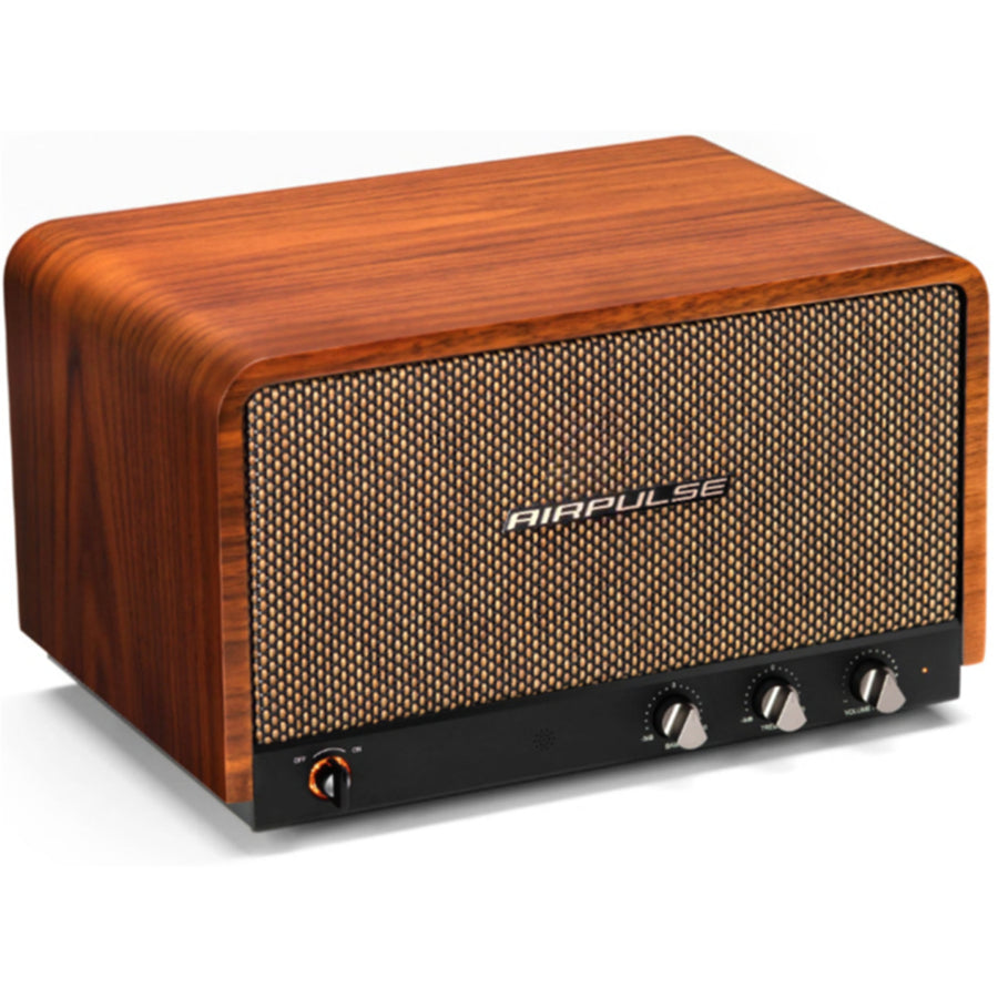 Airpulse by Edifier P100X Premium HiFi Multi-Driver Wireless Desktop Speaker System - Walnut