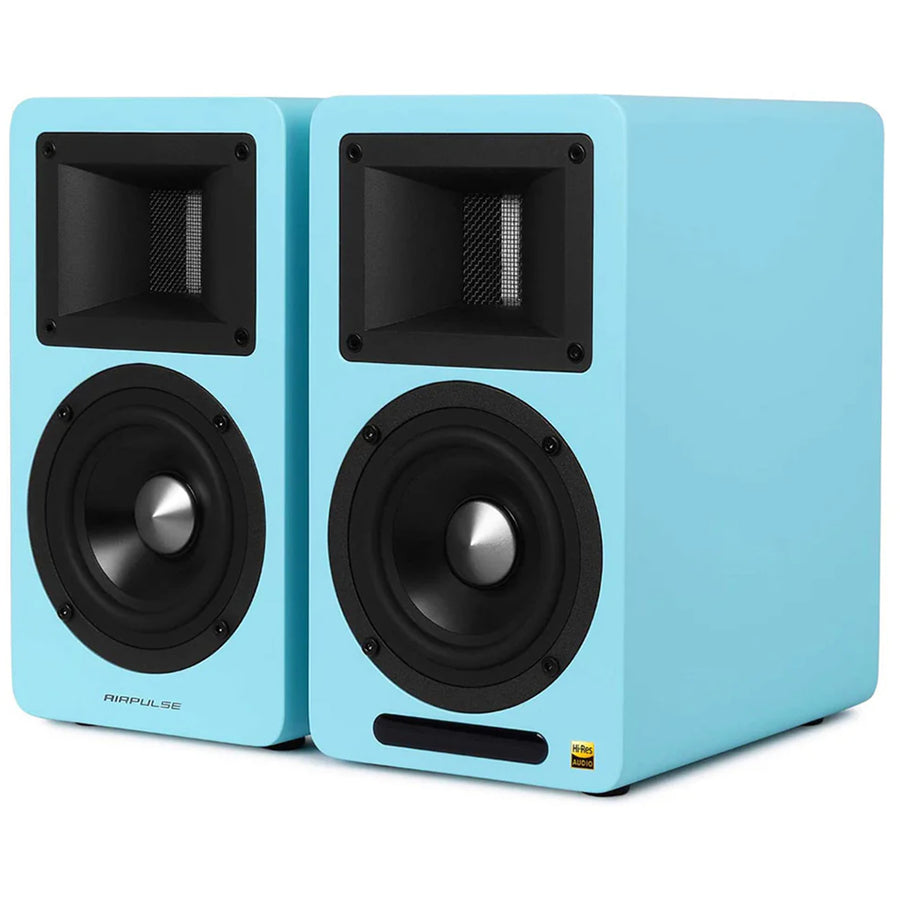 Airpulse by Edifier A80 Premium HiFi 100W Active Powered Bookshelf Speaker System - Tiffany Blue