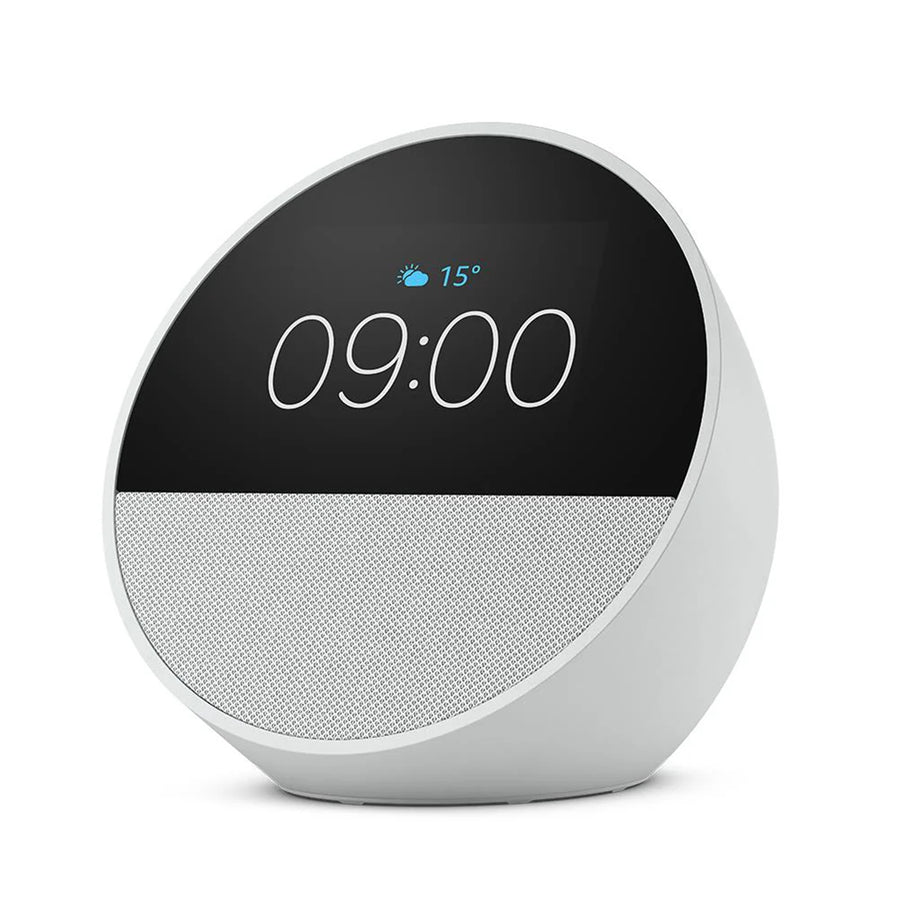 Amazon Echo Spot (2024)  Smart Alarm Clock Speaker with Alexa - Glacier White