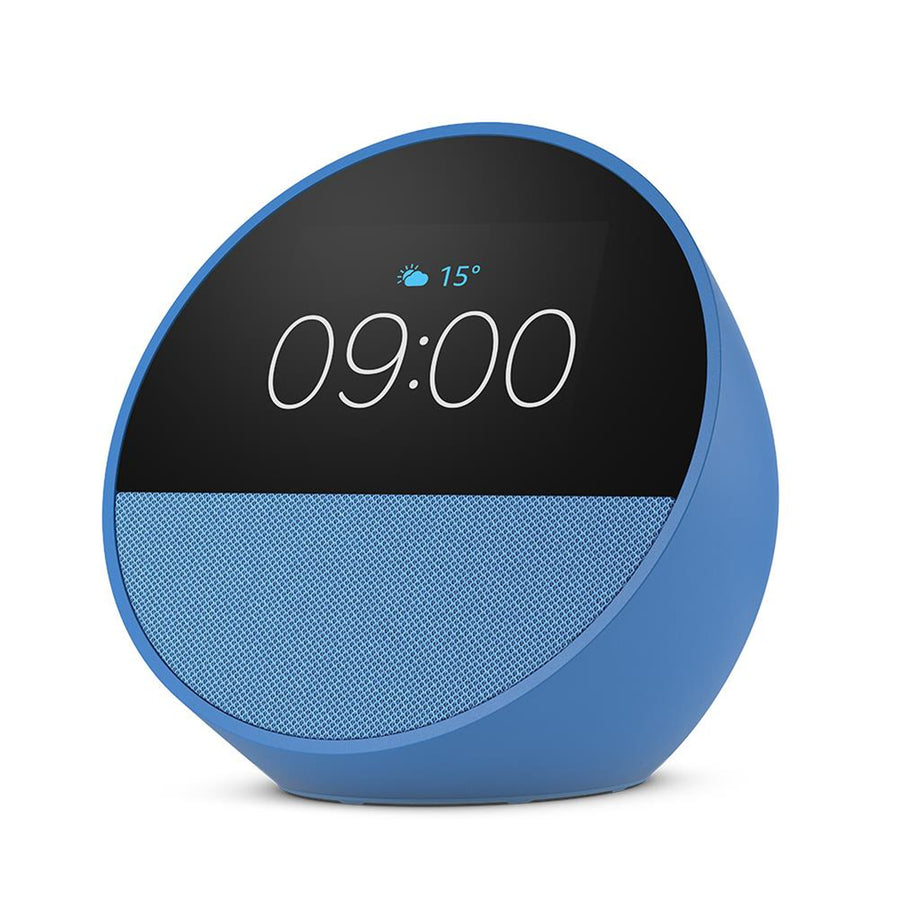Amazon Echo Spot (2024)  Smart Alarm Clock Speaker with Alexa - Ocean Blue