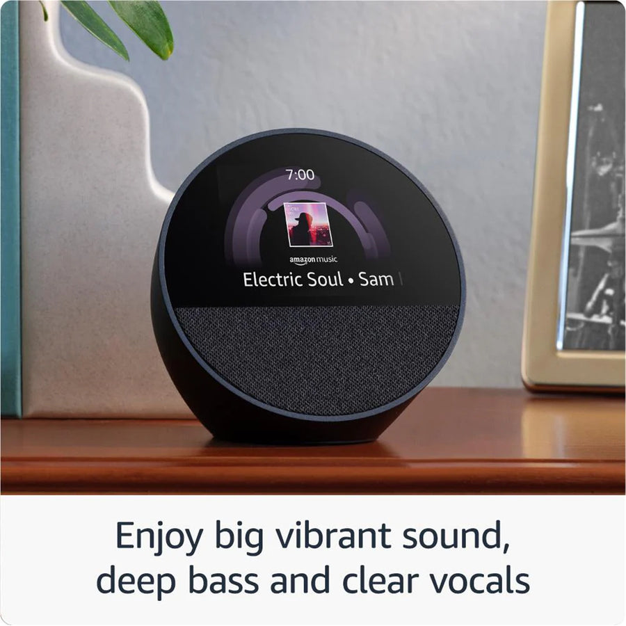 Amazon Echo Spot (2024)  Smart Alarm Clock Speaker with Alexa - Ocean Blue