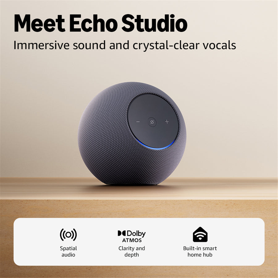 Amazon Echo Studio (2025)  Smart Speaker with Alexa - Graphite