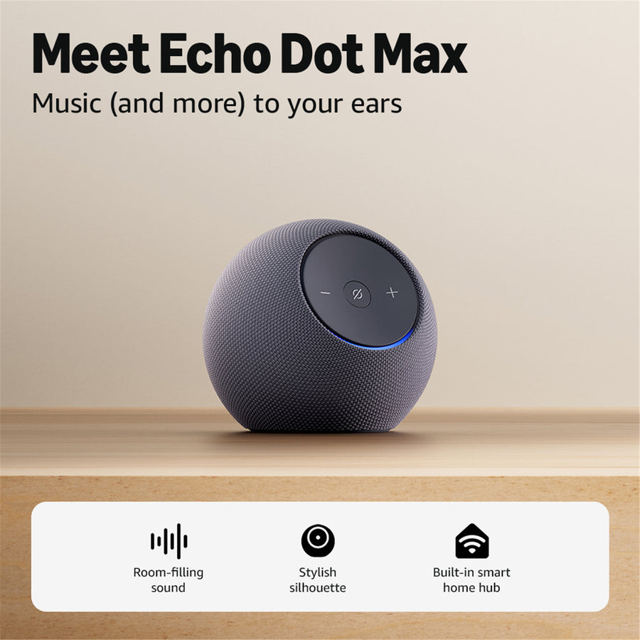 Amazon Echo Dot Max (2025)  Smart Speaker with Alexa - Graphite