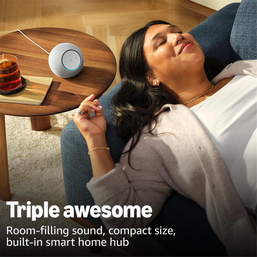 Amazon Echo Dot Max (2025)  Smart Speaker with Alexa - Glacier White
