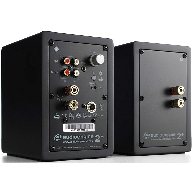 A2+BT-BLK - Audioengine 2+ Wireless Desktop Speakers - Satin Black
