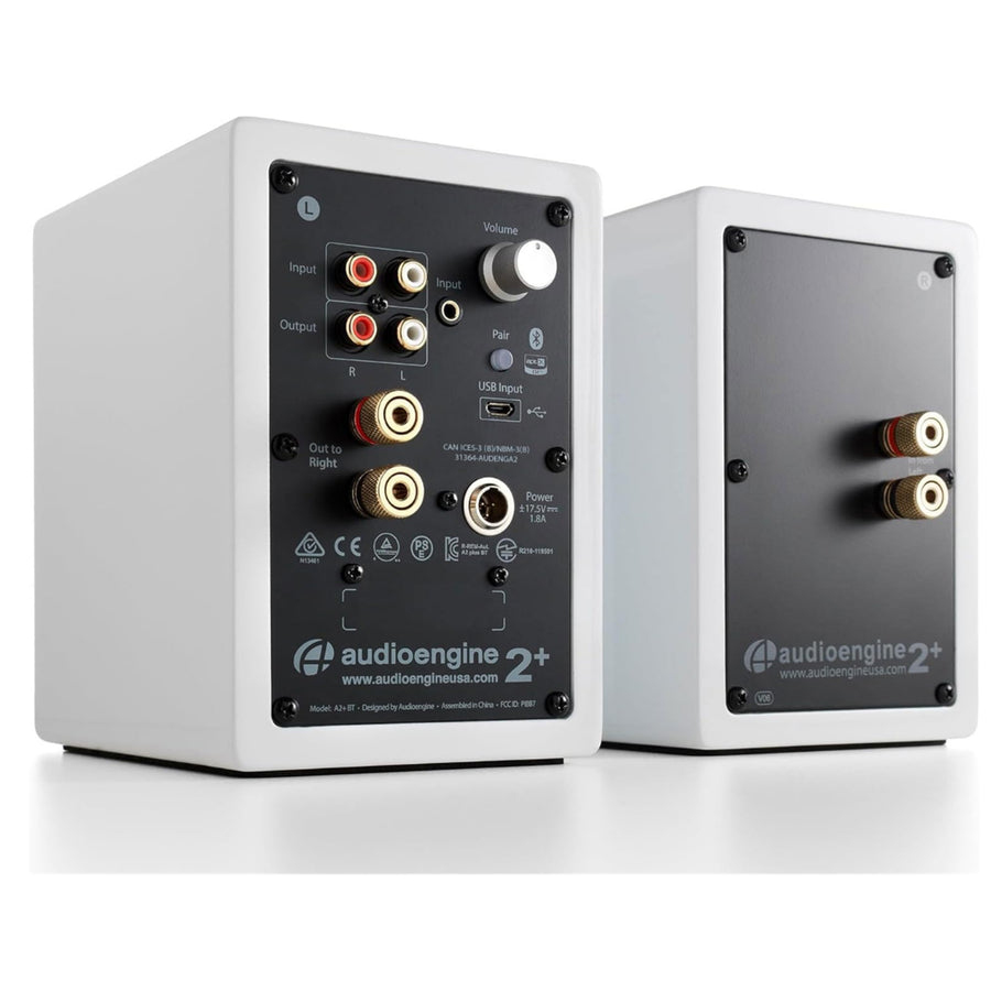 A2+BT-INT-WHT - Audioengine 2+ Wireless Desktop Speakers - Gloss White