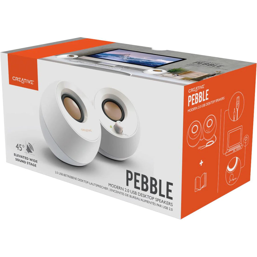51MF1680AA001 - Creative Pebble 2.0 Speaker USB - White