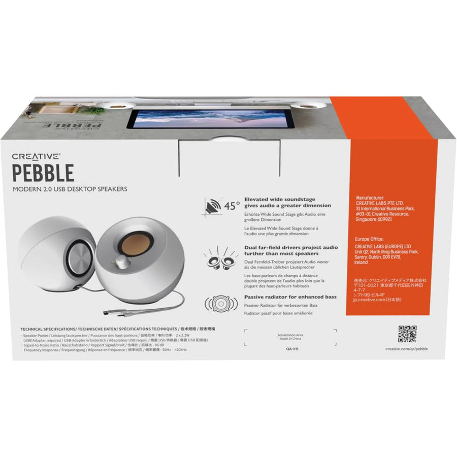 51MF1680AA001 - Creative Pebble 2.0 Speaker USB - White