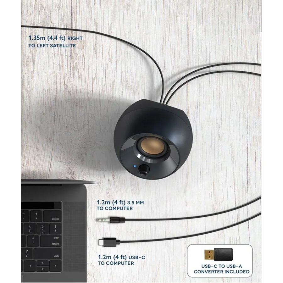 51MF1695AA000 - Creative Pebble V2 USB-C Powered Speaker Black
