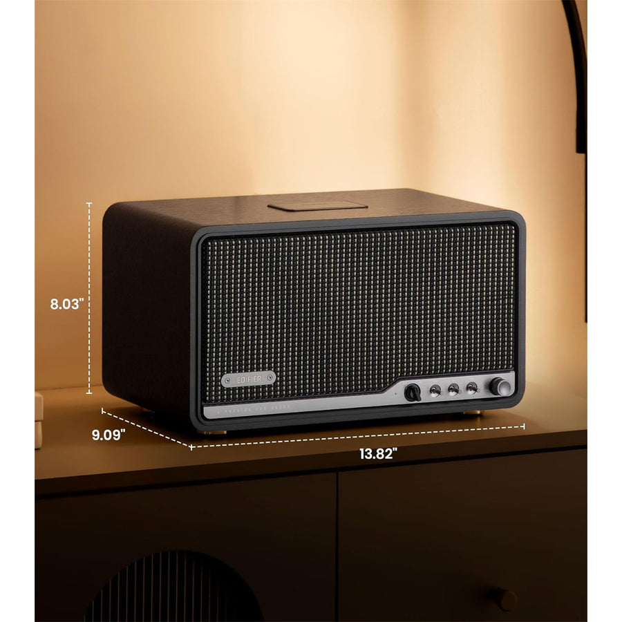 Edifier  S300 80W Premium Wireless Hi-Fi Tabletop Speaker with AirPlay 2 - Black Walnut