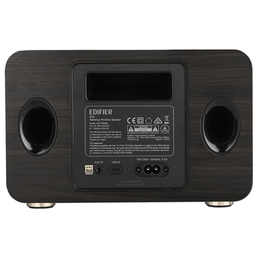 Edifier  D32 60W Portable Home Stereo Speaker System with Bluetooth & Apple AirPlay - Black Walnut