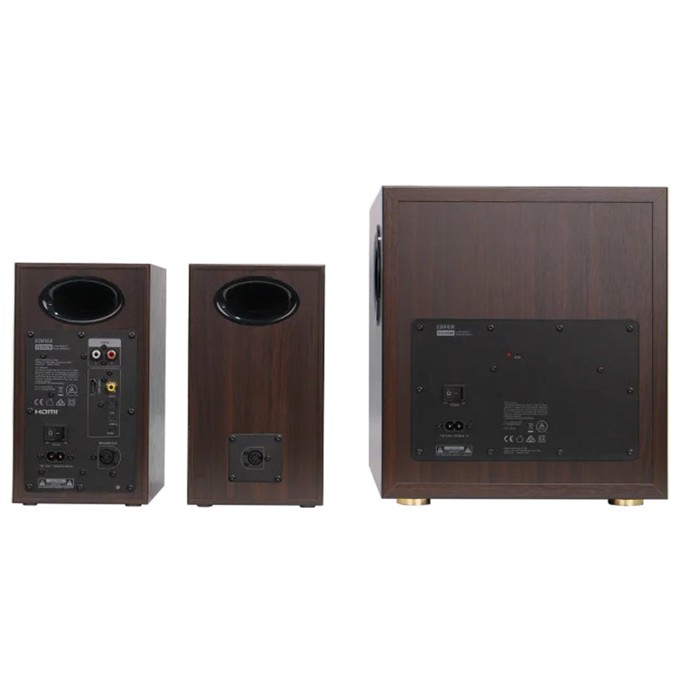 Edifier  S355DB 150W Tri-Amped 2.1 Speaker System with Bluetooth & HDMI eARC - Walnut