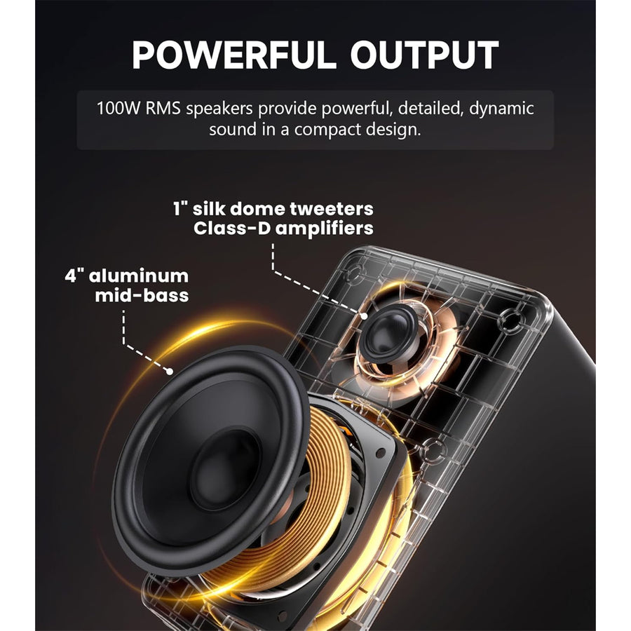 Edifier  M90 100W Compact Active Speaker System with Bluetooth & HDMI eARC  - White
