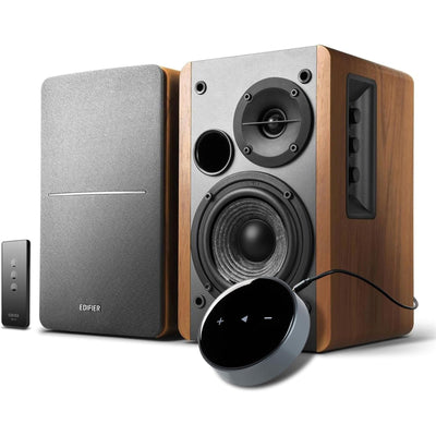 Edifier  R1280T + WiiM Mini bundle 42W Powered Bookshelf Speakers - Brown
