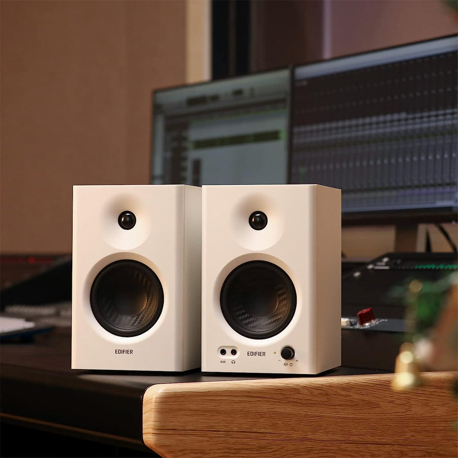 Edifier  MR4 4" 2-Way Powered Near Field Studio Monitor Speakers - White
