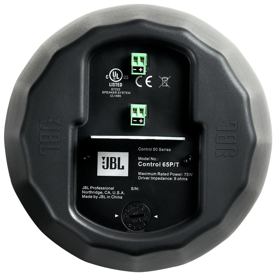 JBL PROFESSIONAL CONTROL65PT - 5.25IN TWO WAY PENDANT SPEAKER BLACK