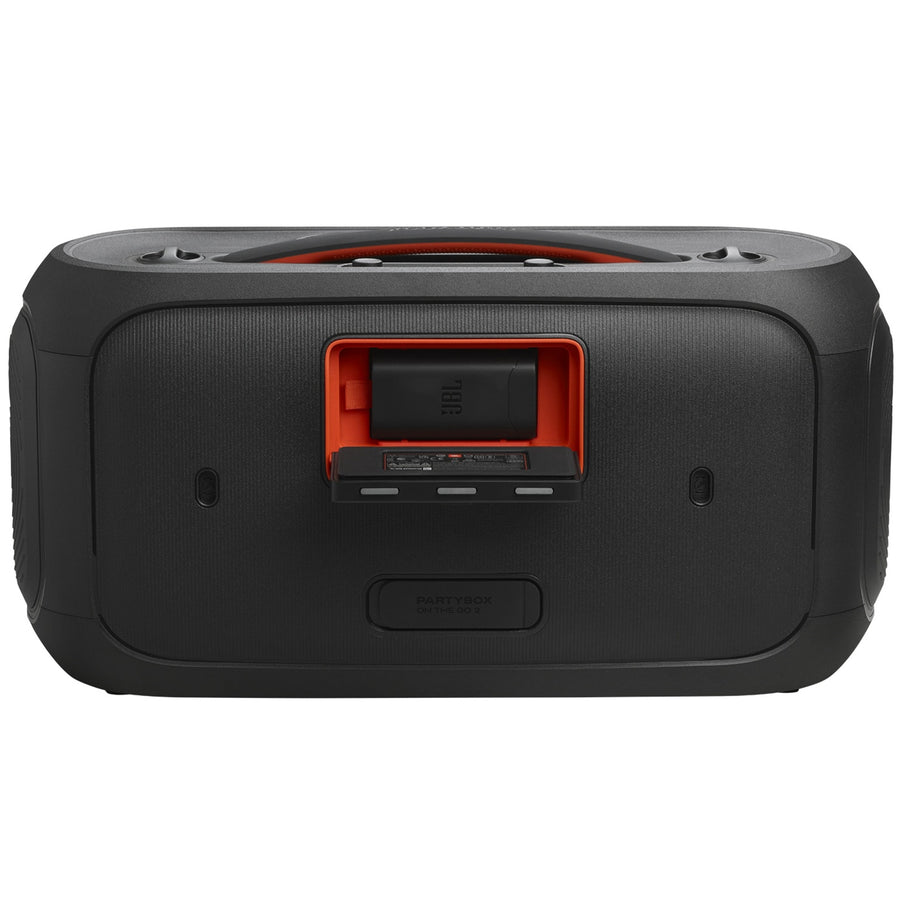 JBL PartyBox On-The-Go MK2 100W Wireless Portable Party Speaker with 2x JBL Wireless Digital Microphones