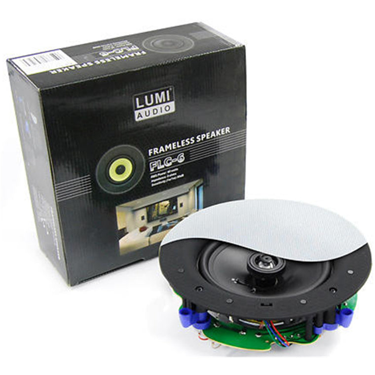 LUMIAUDIO FLC-6 - AUDIO 6.5'' 2-Way Frameless Ceiling Speaker. 60W Frequency Response: 60Hz-20KHz