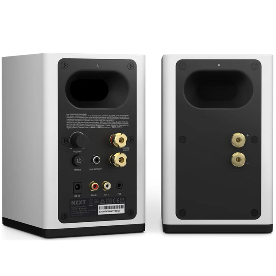 NZXT Relay Gaming Speakers 3" White