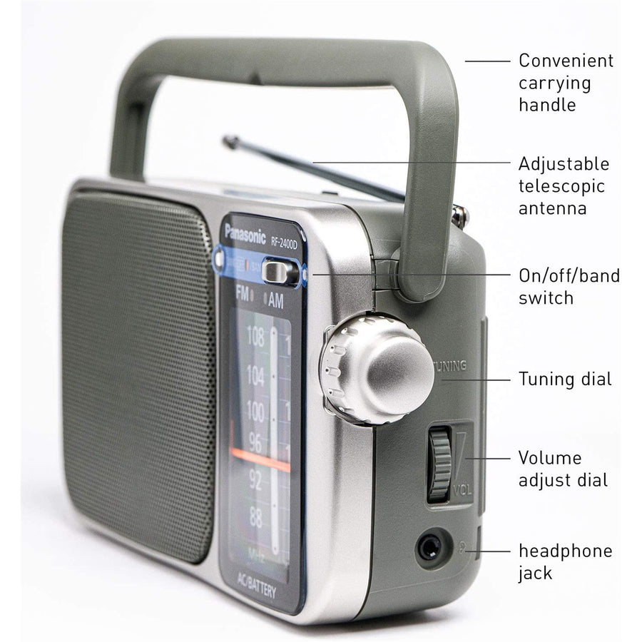 Panasonic  RF-2400  Portable AM/FM Radio - Silver