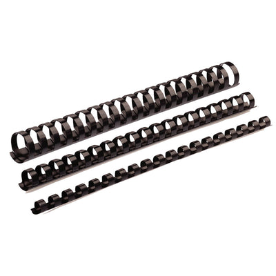 100093153 - Fellowes Plastik-Bindespiralen 10 mm Schwarz, Packung mit 100
